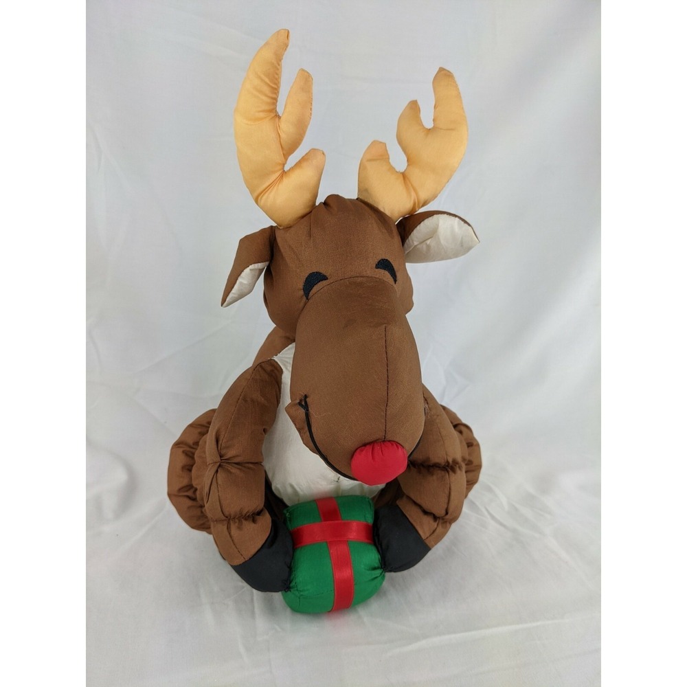 Commonwealth Nylon Deer Plush 12 Inch Antlers 1991 Stuffed Animal Toy